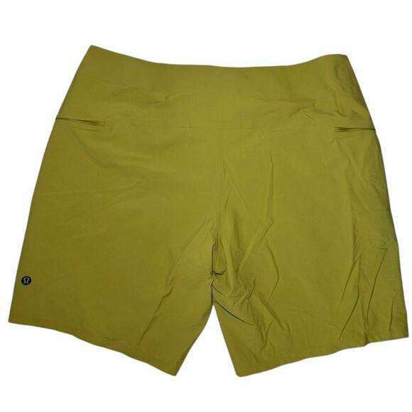 Lululemon Current State Board Short Swim Trunks Front Tie Mustard Yellow Size 38 - Picture 8 of 12